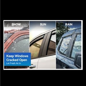Window Vent Visors Rain Guard Deflectors Fits 2015-24 Nissan Murano REAR ONLY